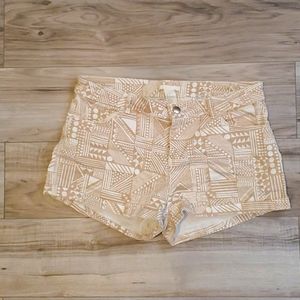 H&M geometric denim shorts